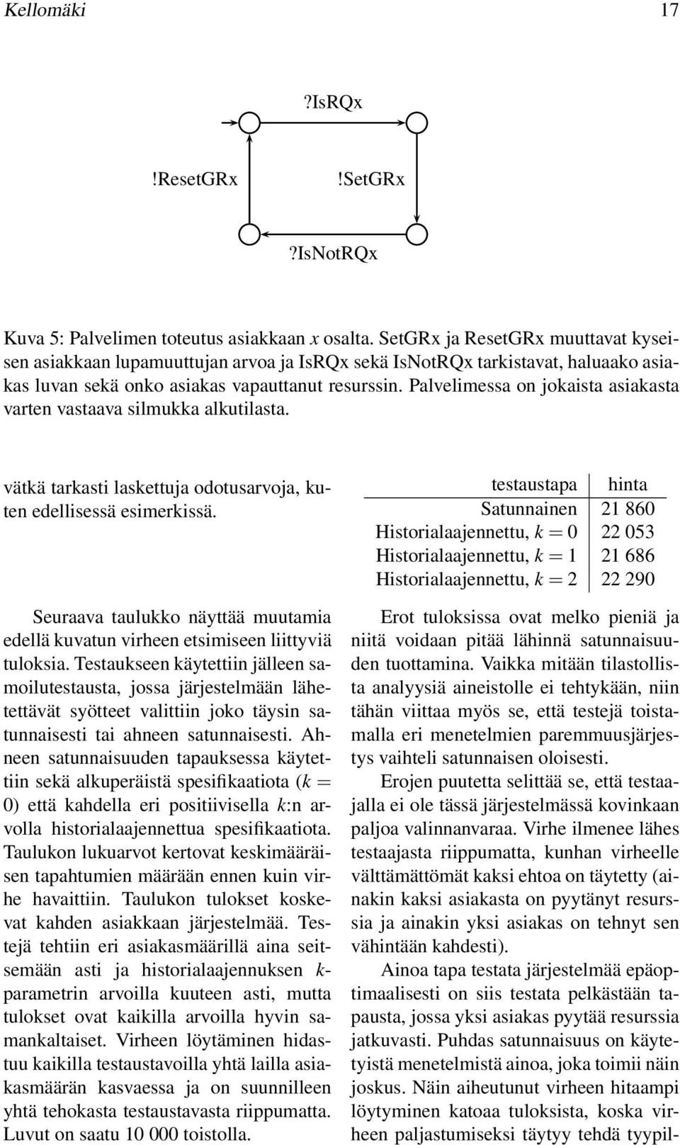 vätkä trksti lskettuj odotusrvoj, kuten edellisessä esimerkissä. Seurv tulukko näyttää muutmi edellä kuvtun virheen etsimiseen liittyviä tuloksi.