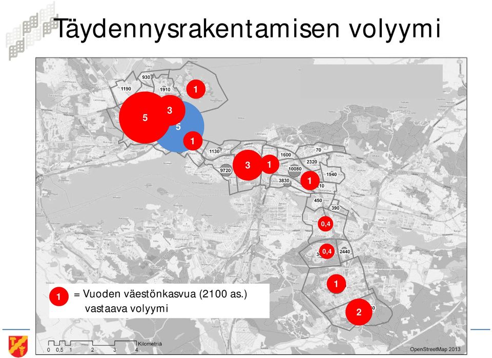 väestönkasvua (2100 as.