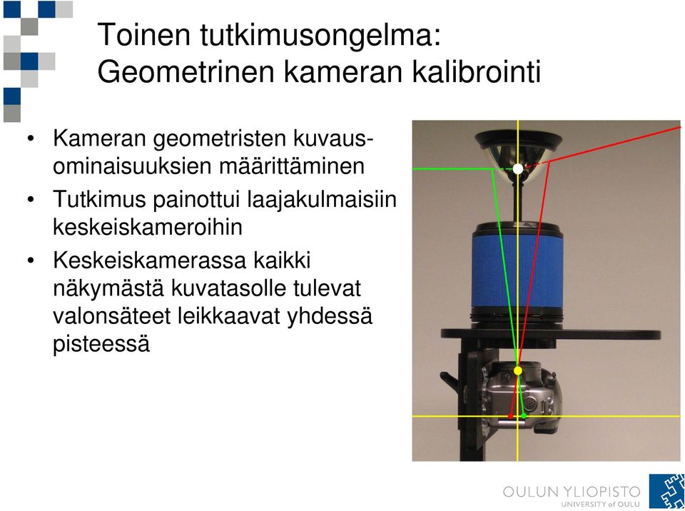 painottui laajakulmaisiin keskeiskameroihin Keskeiskamerassa