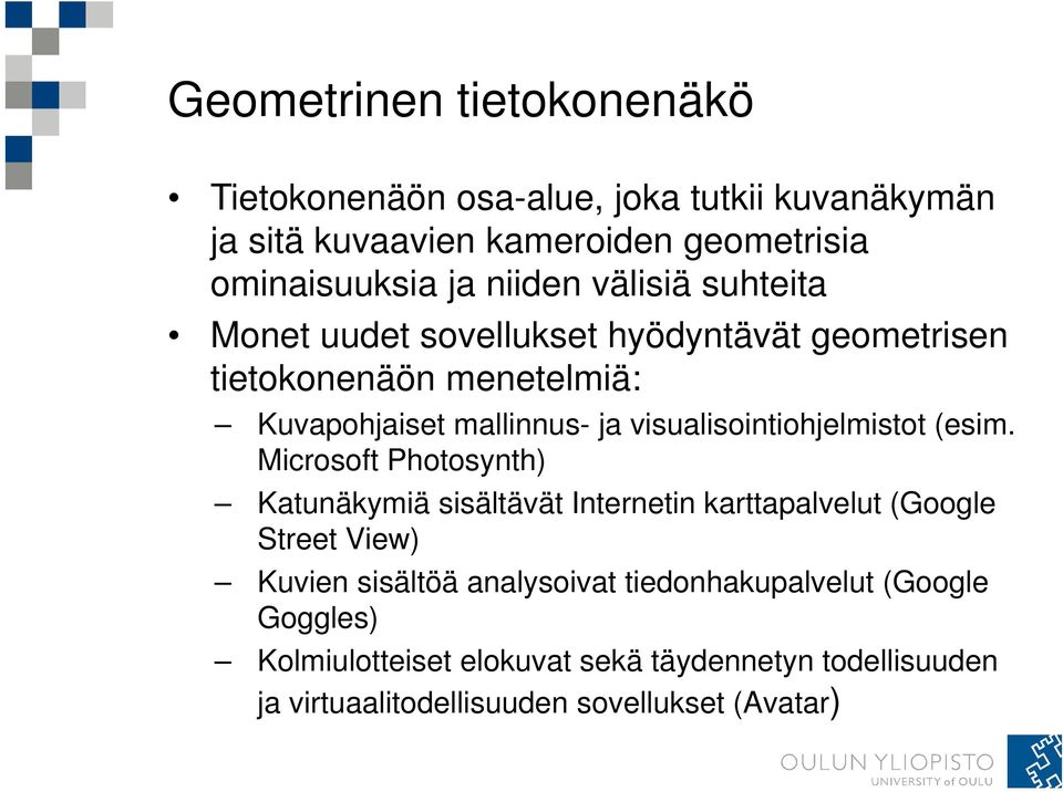 visualisointiohjelmistot (esim.