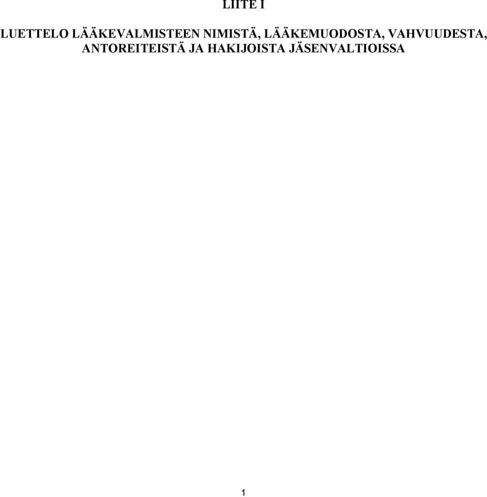 LÄÄKEMUODOSTA, VAHVUUDESTA,