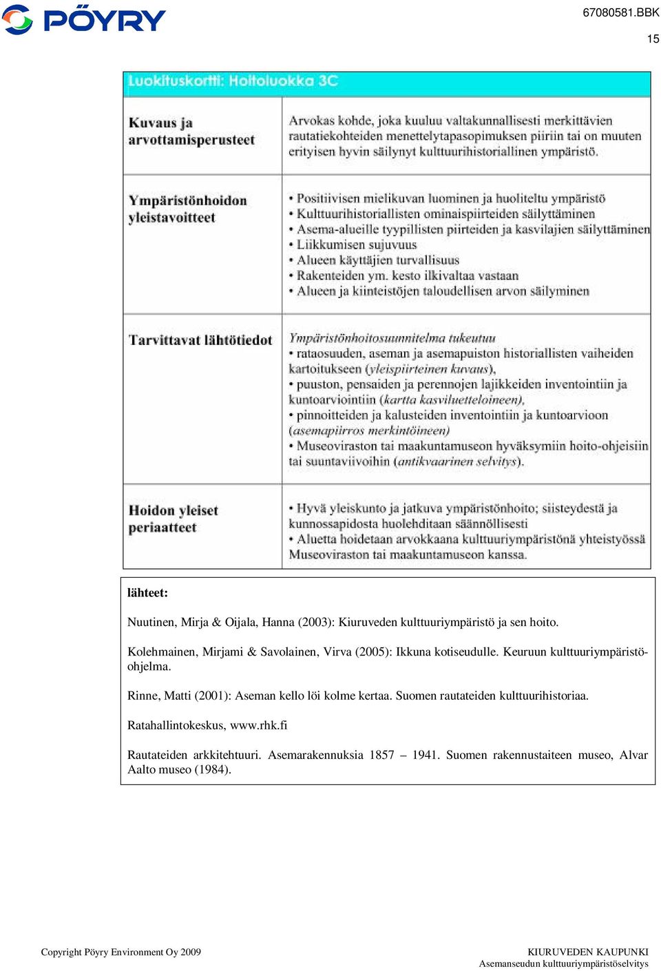 Rinne, Matti (2001): Aseman kello löi kolme kertaa. Suomen rautateiden kulttuurihistoriaa.