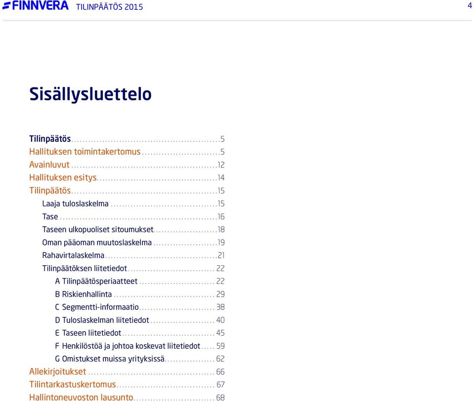 B Riskienhallinta...29 27 C Segmentti-informaatio...38 C 36 D Tuloslaskelman D Tuloslaskelman liitetiedot. liitetiedot...40 38 E Taseen E Taseen liitetiedot.