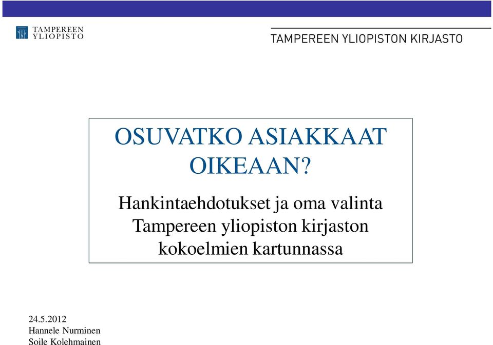 Tampereen yliopiston kirjaston