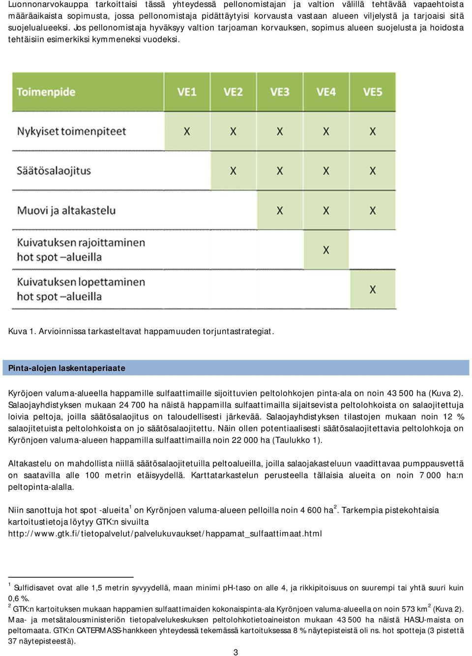 Arvioinnissa tarkasteltavat happamuuden torjuntastrategiat.