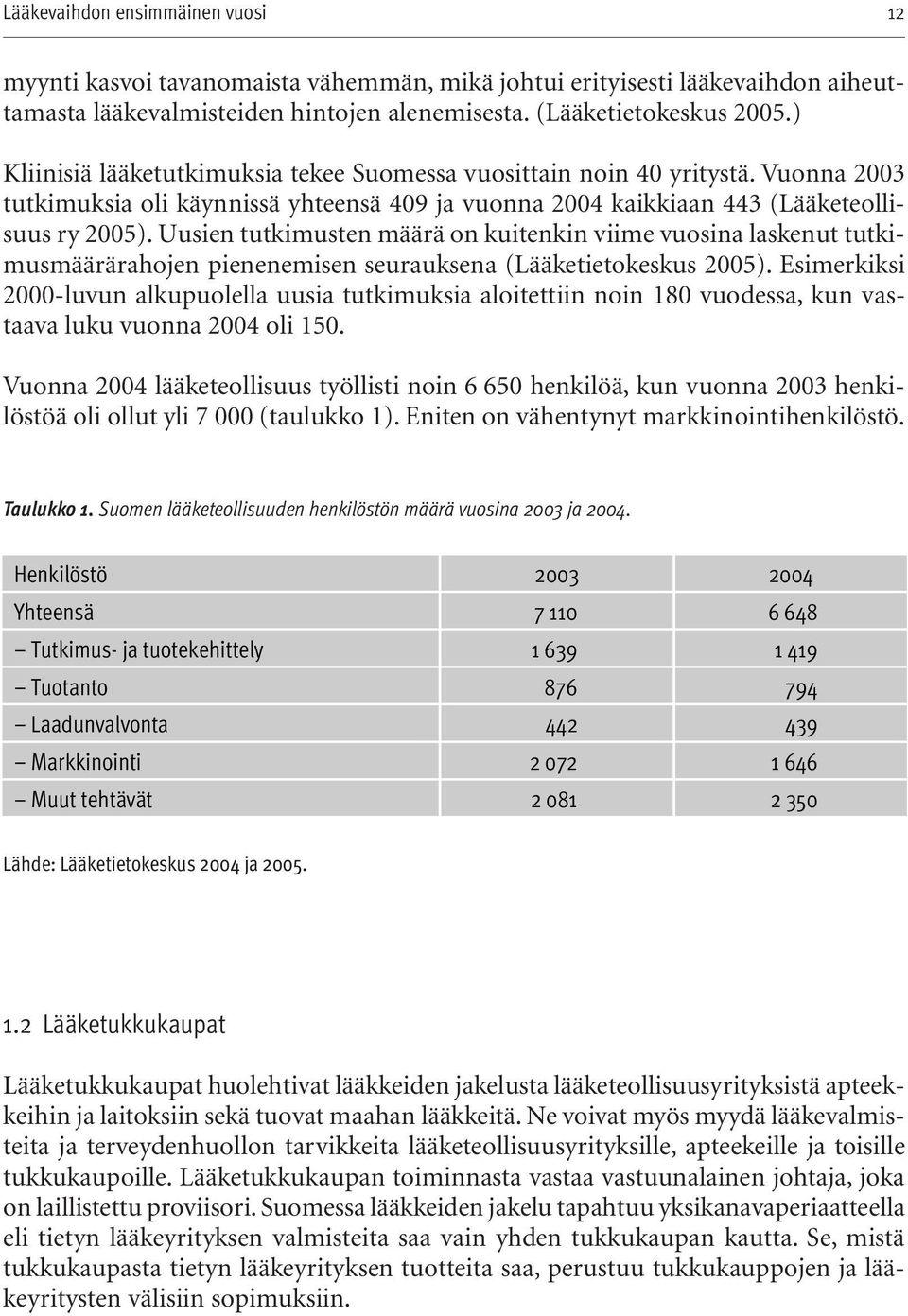 Uusien tutkimusten määrä on kuitenkin viime vuosina laskenut tutkimusmäärärahojen pienenemisen seurauksena (Lääketietokeskus 2005).