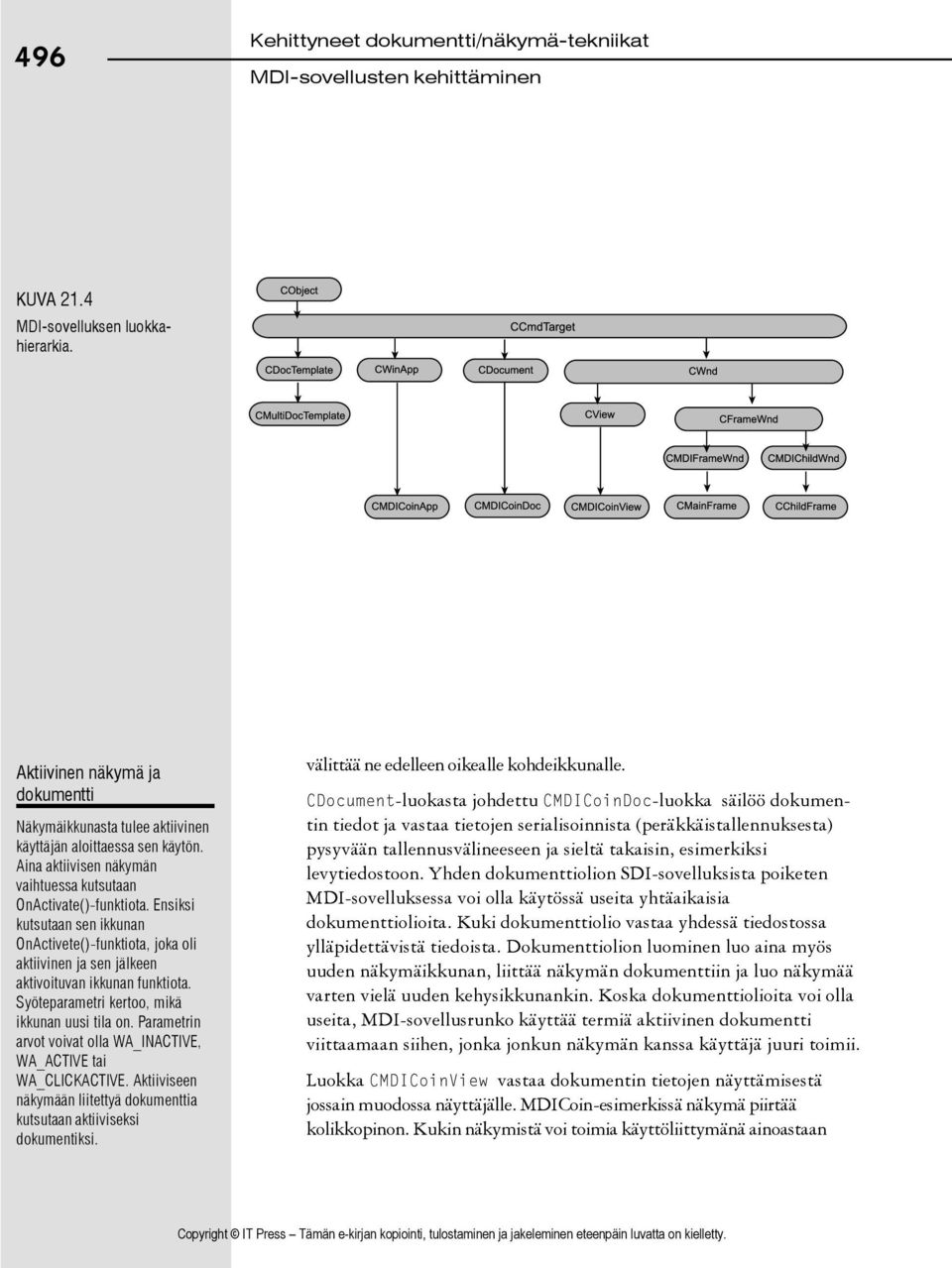 Syöteparametri kertoo, mikä ikkunan uusi tila on. Parametrin arvot voivat olla WA_INACTIVE, WA_ACTIVE tai WA_CLICKACTIVE.