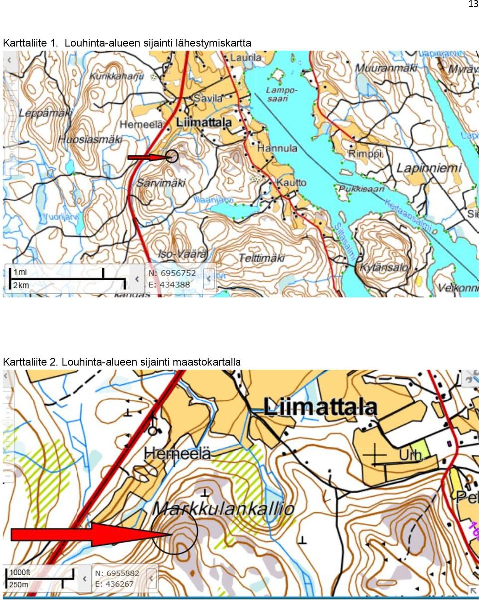 lähestymiskartta Karttaliite