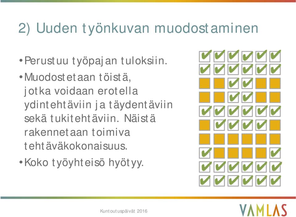 Muodostetaan töistä, jotka voidaan erotella