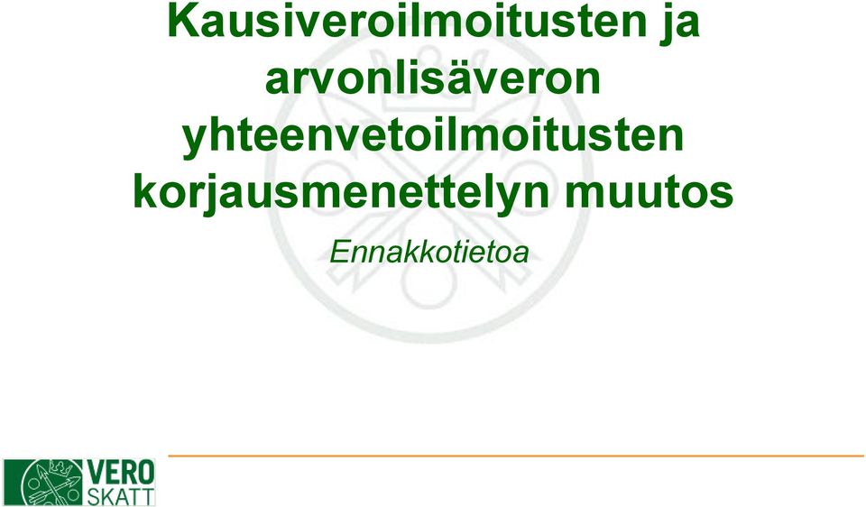 yhteenvetoilmoitusten