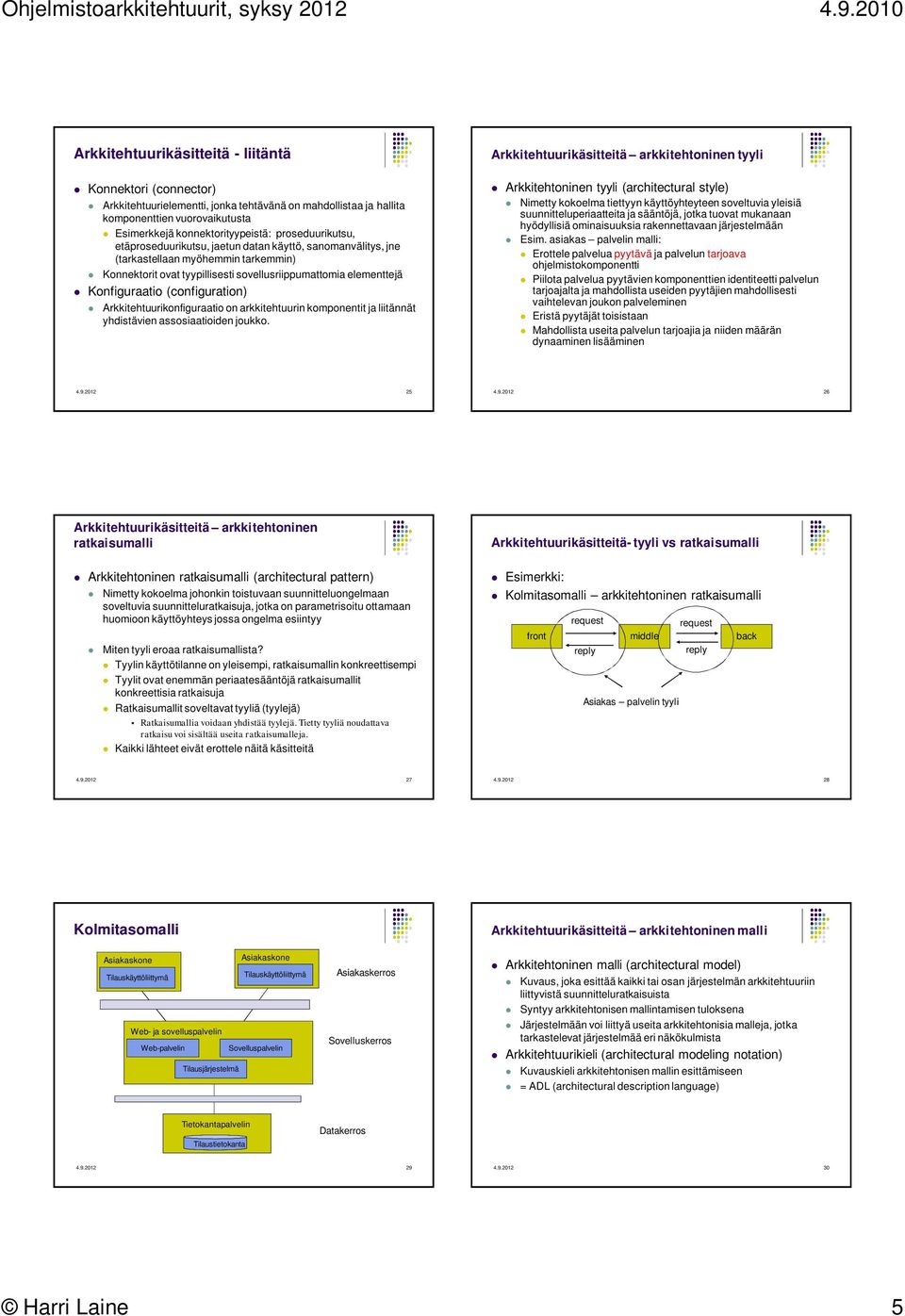 (configuration) Arkkitehtuurikonfiguraatio on arkkitehtuurin komponentit ja liitännät yhdistävien assosiaatioiden joukko.