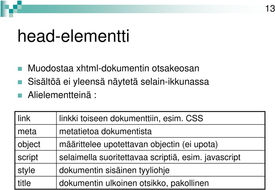 dokumenttiin, esim.