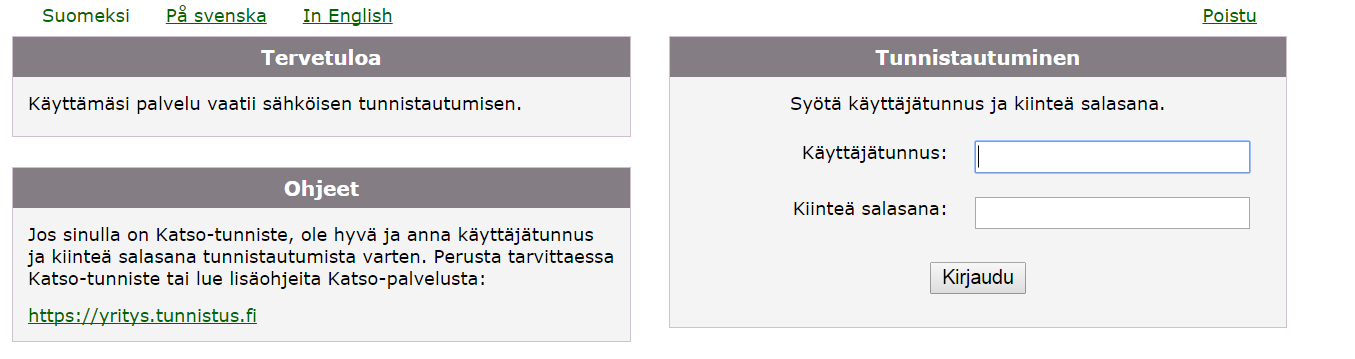 Yhteenveto-välilehdellä näytetään yhteenveto hakemuksesta ja liitteistä. Tällä sivulla hakemus allekirjoitetaan KATSO-tunnusten avulla ja lähetetään kunnalle hyväksyttäväksi.