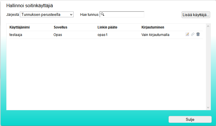 *Tarinatallennin - Soitinkäyttäjät Soitinkäyttäjät: Oppaille, jotka vaativat kirjautumisen, voidaan luoda tunnuksia Tarinatallentimesta.