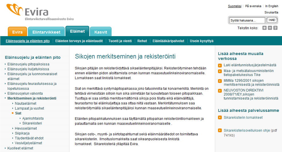 KÄYTTÄJÄN OHJE 4 (21) 1 KÄYTTÄJÄTUNNUKSET Käyttäjätunnuksia ja avainlukulistoja hallinnoi kunnan maaseutuelinkeinoviranomainen.