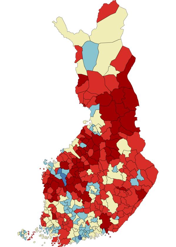 MUUTTOVETOVOIMA 2010- LUVULLA Analyysi muodostettiin 11 kuntien muuttovetovoimaa, nykyistä ja tulevaa väestökehitystä mittaavan muuttujan avulla 2010-luvun kehityksen perusteella.