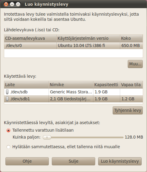 USB-käynnistyslevyn