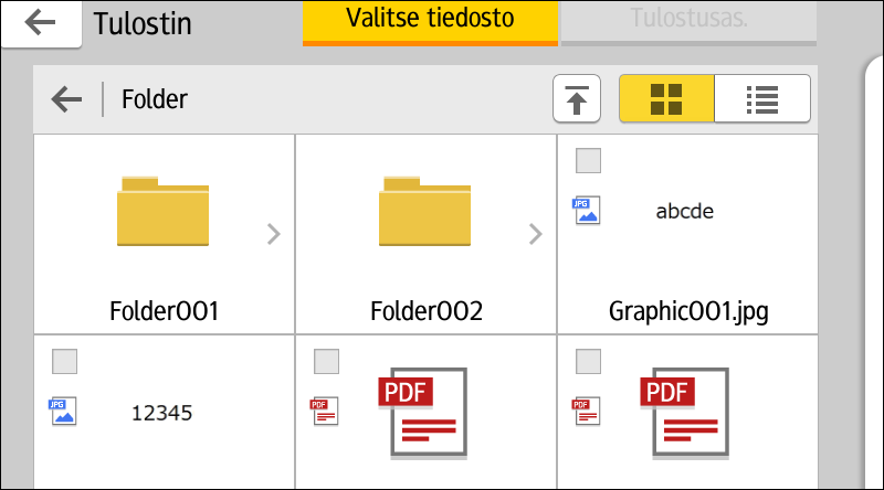 Tul./skan. (tallennuslaite) -toiminnon käyttö Tul./skan. (tallennuslaite) -toiminnon käyttö Tul./Skan.(tallennuslaite) -toiminto mahdollistaa ulkoiselle muistilaitteelle (esim.