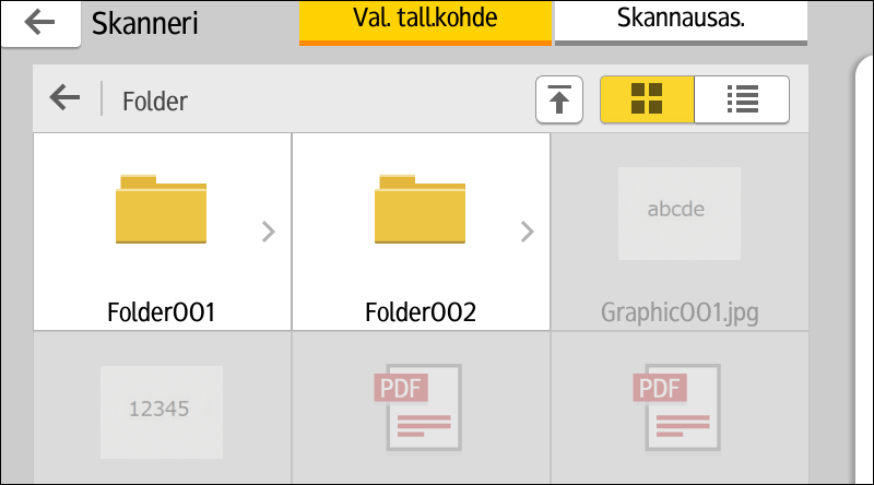 5. Tulostus 6. Määritä skannatun tiedoston tallennuspaikka. 7. Aseta alkuperäinen laitteeseen. 8.