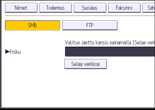 6. Skannaus [AB], [CD], [EF], [GH], [IJK], [LMN], [OPQ], [RST], [UVW], [XYZ], [1] [10]: tiedot lisätään valitun otsikon alle. Voit valita jokaiselle otsikolle [Usein] ja yhden lisänäppäimen. 9.