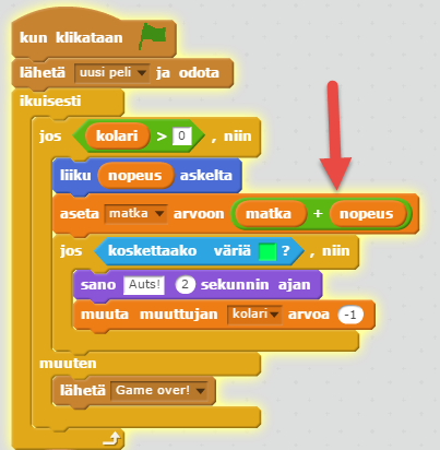 Paljonko ehti ötökkä liikkua?