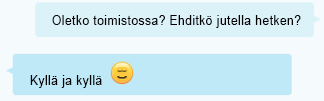 Puheluun vastaaminen Kun joku soittaa sinulle, näytön oikeaan alareunaan tulee siitä ilmoitus. Jos haluat vastata puheluun, napsauta mitä tahansa kuvan kohtaa.