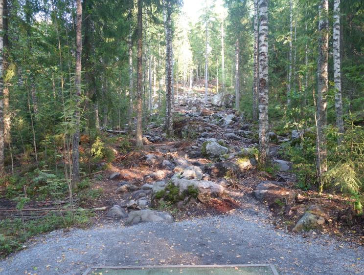 Väylä 10 - Korkealla kupissa Jyrkähköön ylämäkeen heitettävä radan vakioväylä 7.