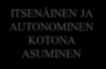 Ikääntyneen ihmisen näkökulma (löytyvät raportista) Elämänkulun aikana syntynyt tapa toimia, kuvata ja kertoa omasta tilanteesta ja asioista; erilaiset asiakkuushistoriat ja niihin liittyvät