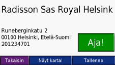 Minne Minne -valikossa on luokkia, joiden avulla voit etsiä paikkoja. Lisätietoja yksinkertaisesta hausta on sivulla 4.