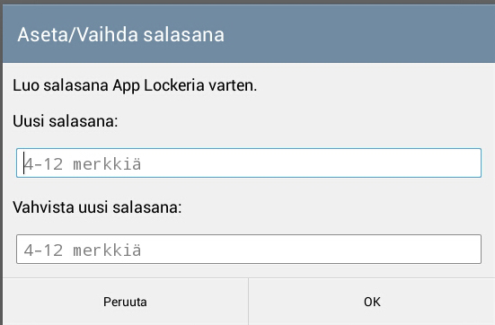 App Locker (Sovelluksen lukitsija) Sovelluksen lukitsija on suojaussovellus, jolla voit suojata yksityisiä sovelluksiasi valtuuttamattomalta käytöltä.