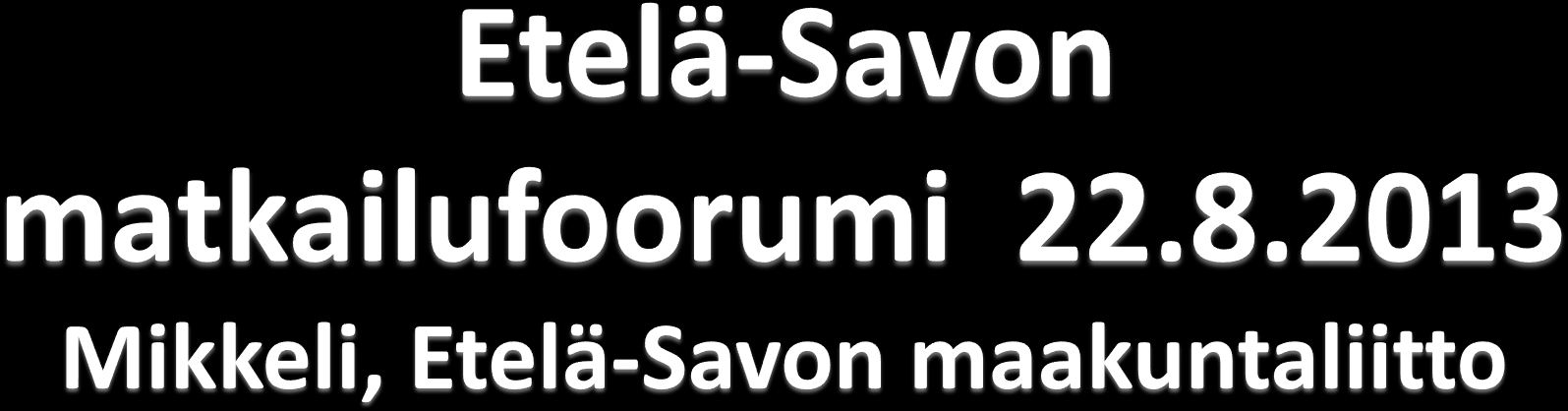 Benchmarking aineistot; esittely ja mitä opiksi Etelä-Savolle?