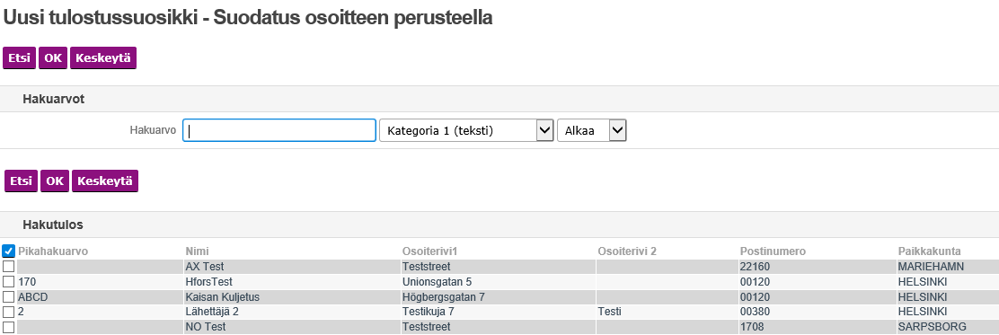 1 Tulostussuosikit Tulostussuosikkien hyödyntäminen on suositeltavaa, koska se auttaa käyttäjää nopeammin pääsemään käyntiin Unifaun Online-ohjelman käytössä tehostaen samanaikaisesti käyttäjän