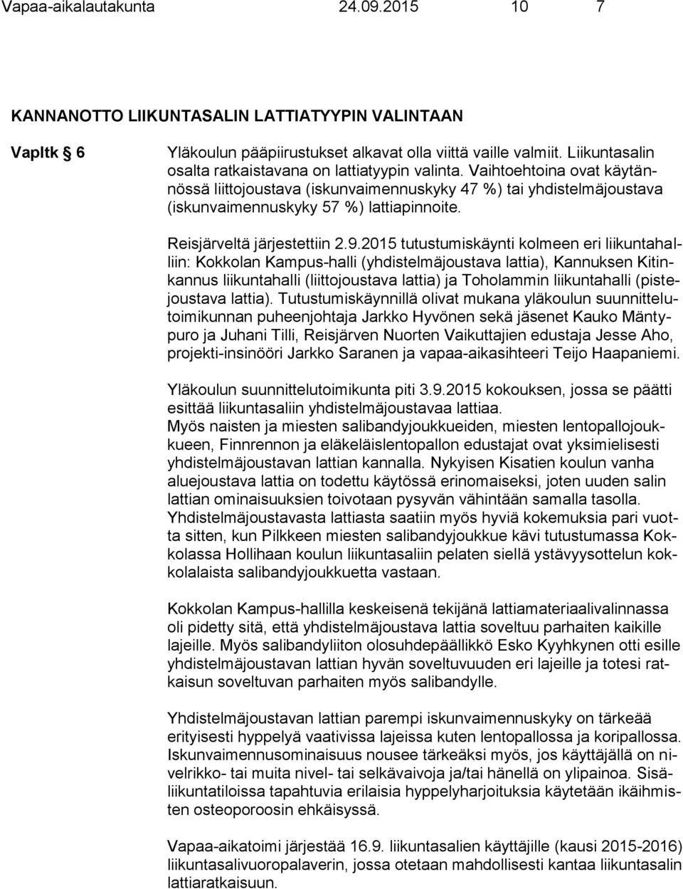 Reisjärveltä järjestettiin 2.9.