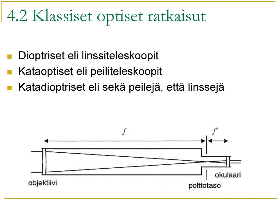 Kataoptiset eli peiliteleskoopit!