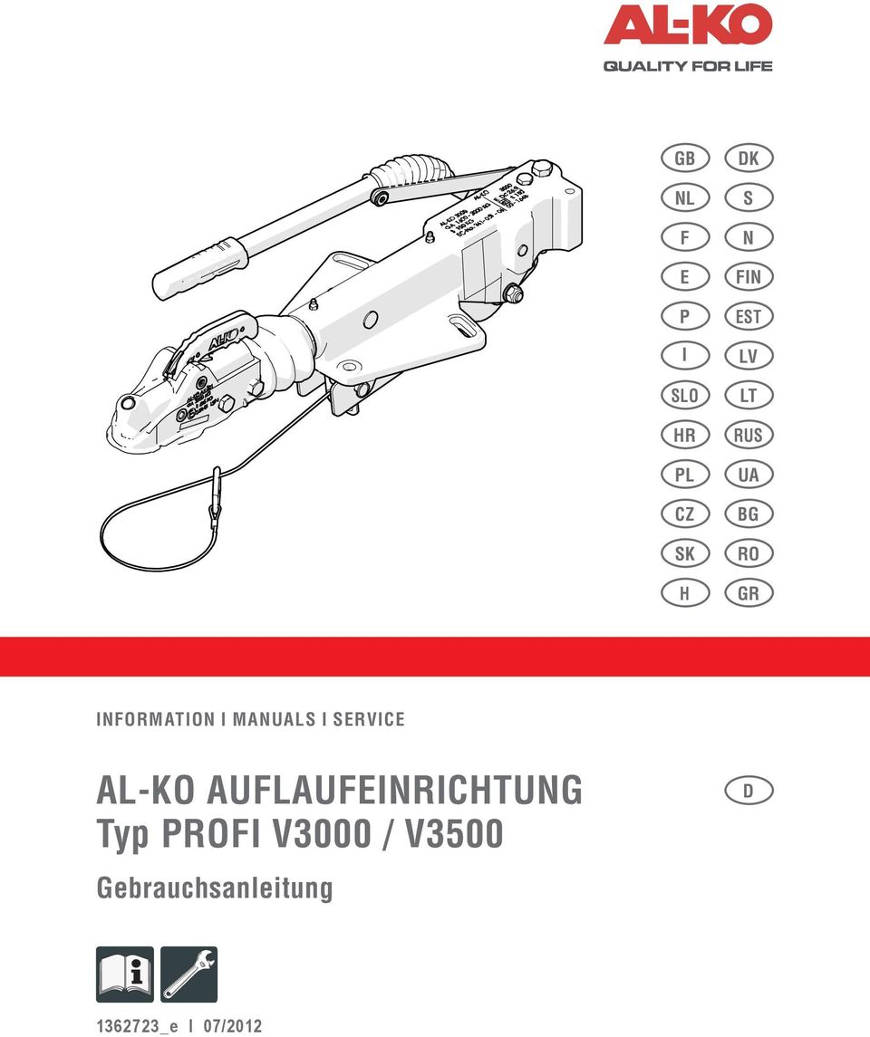 service AL-KO Auflaufeinrichtung Typ profi