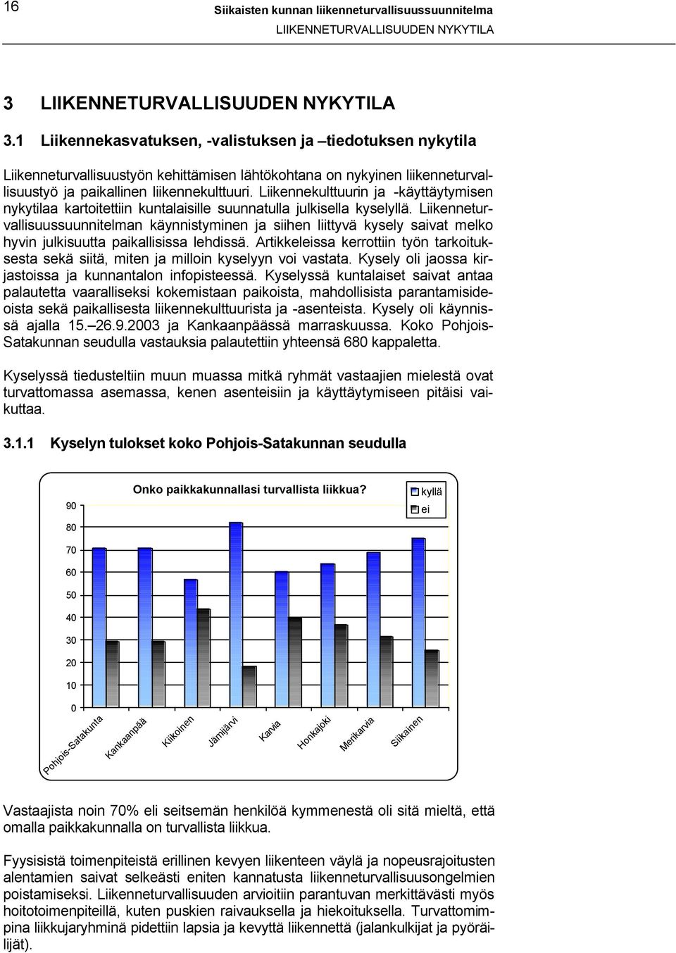 Liikennekulttuurin ja -käyttäytymisen nykytilaa kartoitettiin kuntalaisille suunnatulla julkisella kyselyllä.