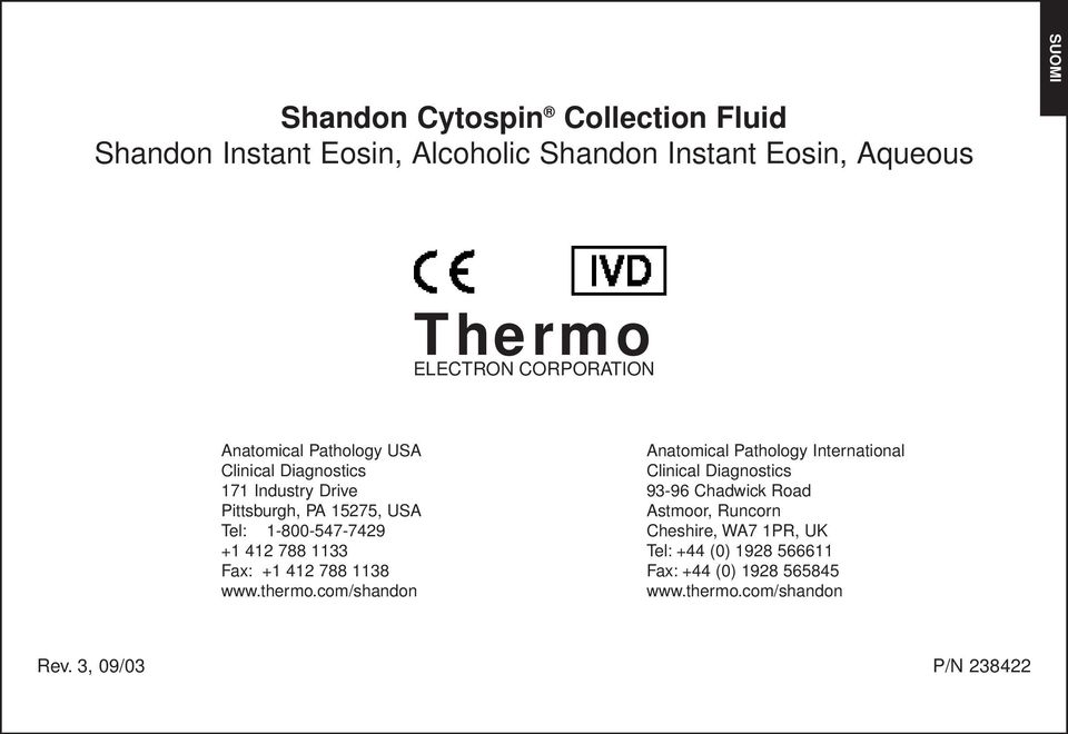 Fax: +1 412 788 1138 www.thermo.