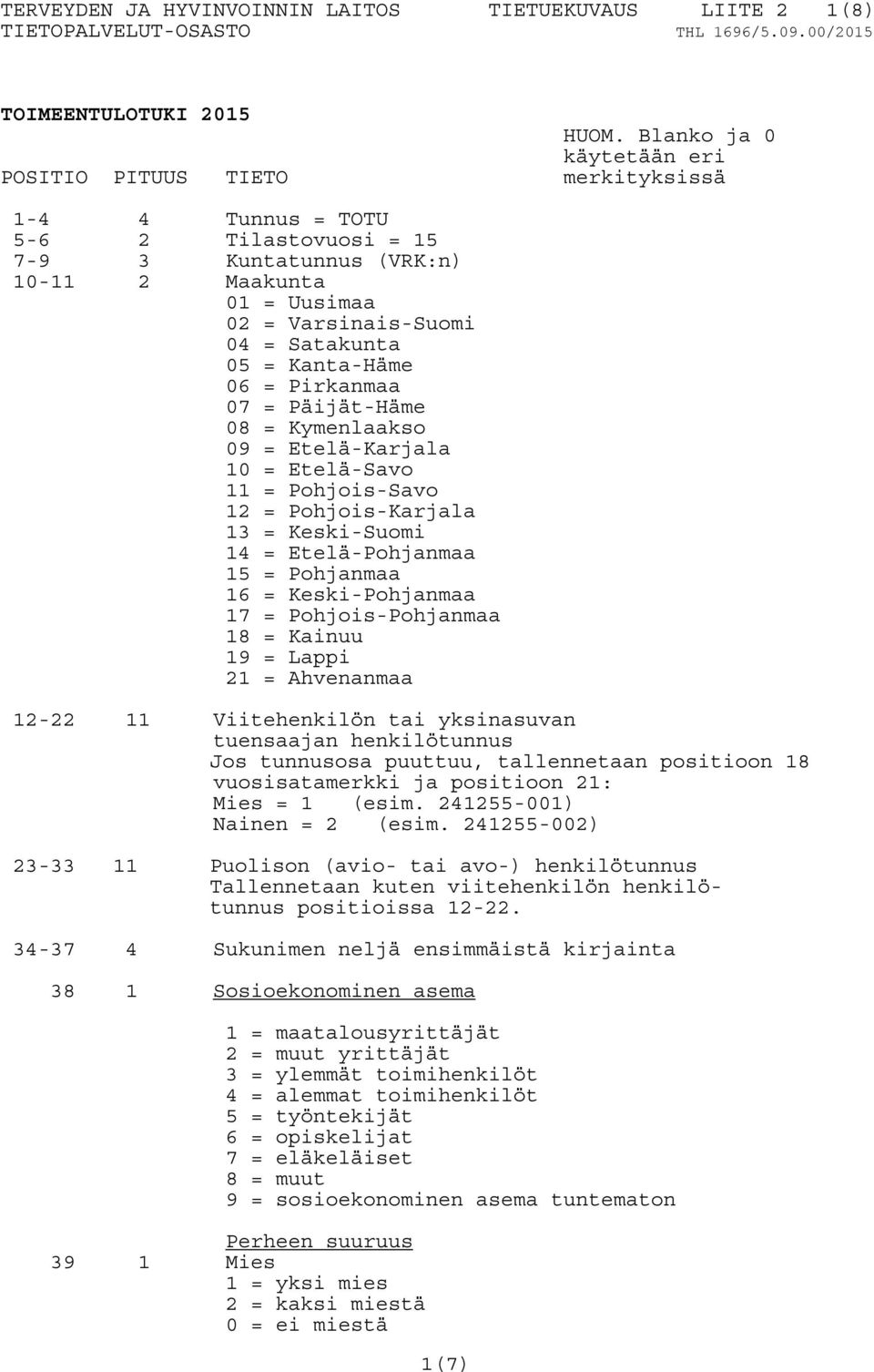 Kanta-Häme 06 = Pirkanmaa 07 = Päijät-Häme 08 = Kymenlaakso 09 = Etelä-Karjala 0 = Etelä-Savo = Pohjois-Savo 2 = Pohjois-Karjala 3 = Keski-Suomi 4 = Etelä-Pohjanmaa 5 = Pohjanmaa 6 = Keski-Pohjanmaa