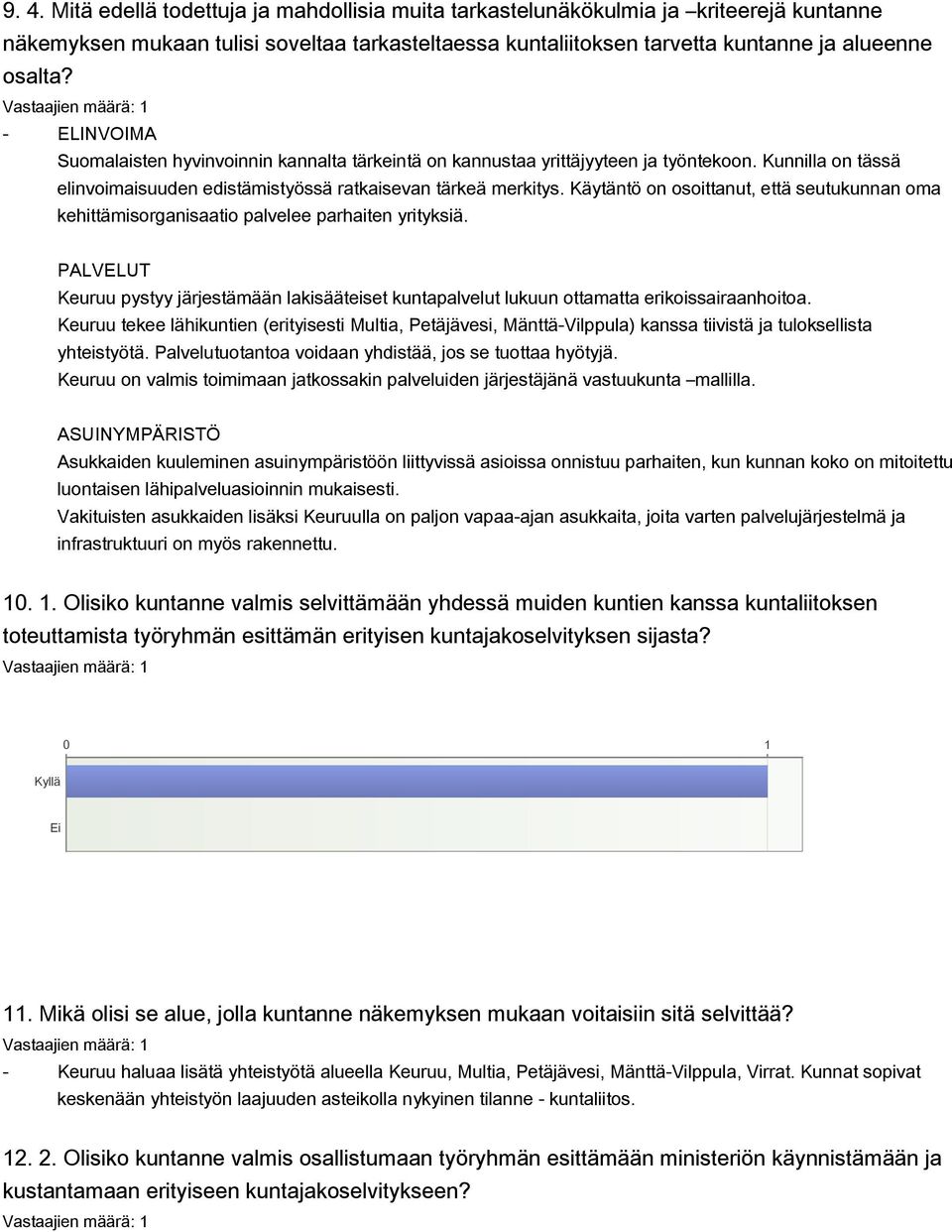 Käytäntö on osoittanut, että seutukunnan oma kehittämisorganisaatio palvelee parhaiten yrityksiä. PALVELUT Keuruu pystyy järjestämään lakisääteiset kuntapalvelut lukuun ottamatta erikoissairaanhoitoa.