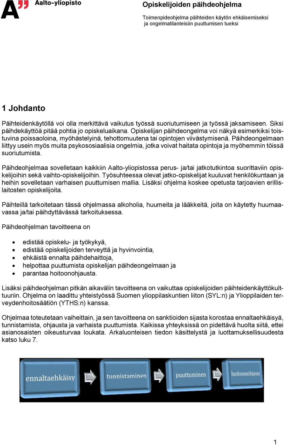 Päihdeongelmaan liittyy usein myös muita psykososiaalisia ongelmia, jotka voivat haitata opintoja ja myöhemmin töissä suoriutumista.