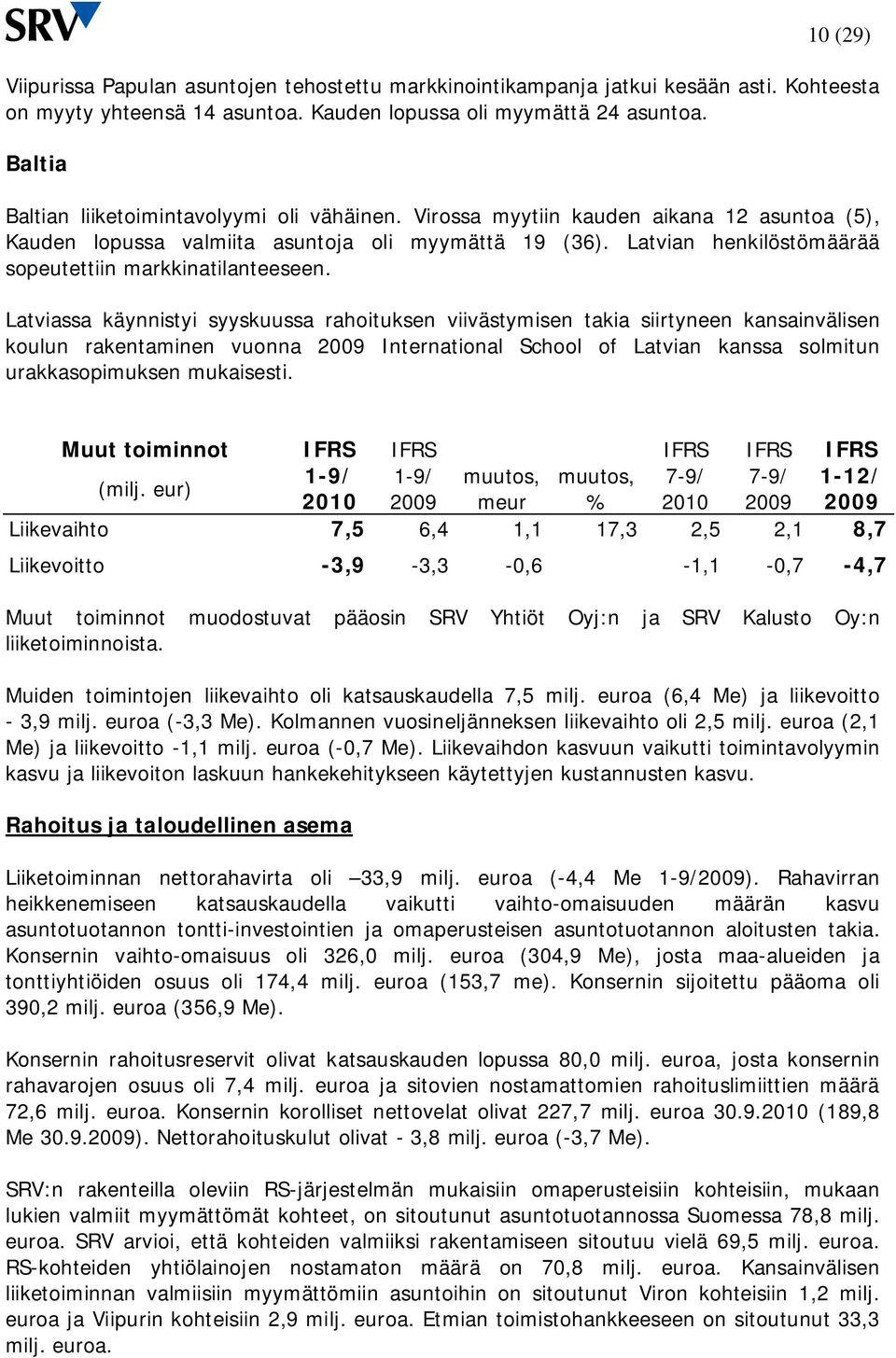 Latvian henkilöstömäärää sopeutettiin markkinatilanteeseen.