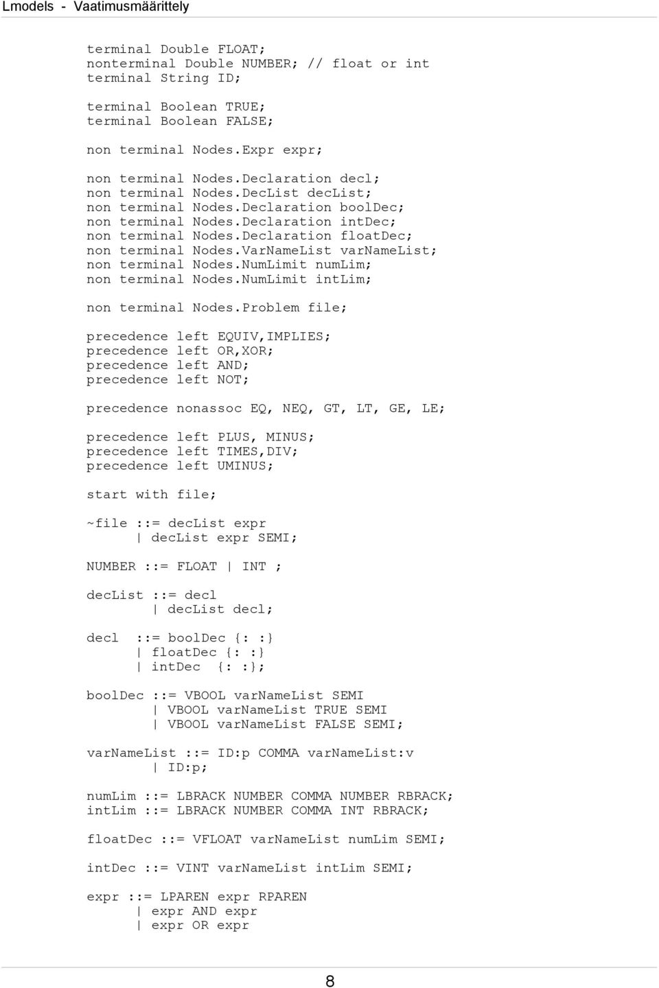 VarNameList varnamelist; non terminal Nodes.NumLimit numlim; non terminal Nodes.NumLimit intlim; non terminal Nodes.