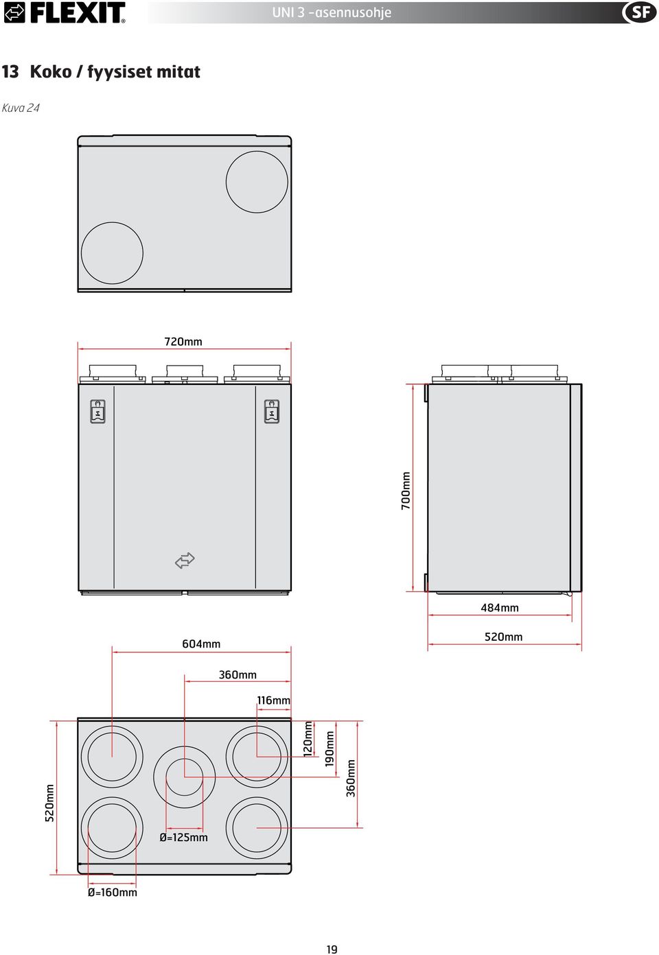 520mm 360mm 116mm 520mm 120mm