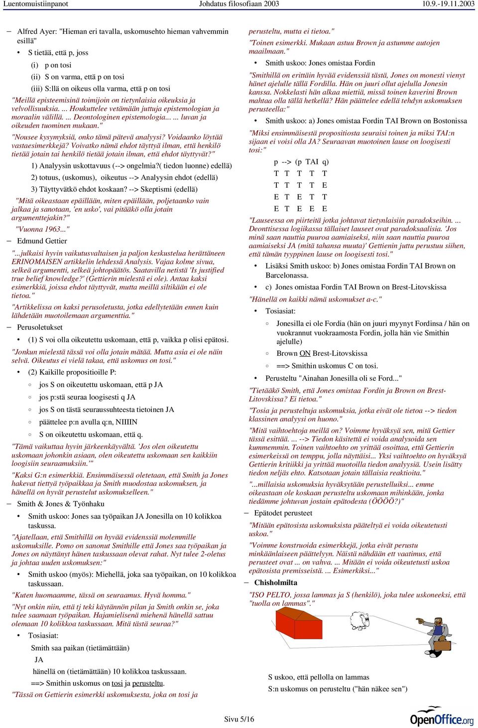 ..... luvan ja oikeuden tuominen mukaan." "Nousee kysymyksiä, onko tämä pätevä analyysi? Voidaanko löytää vastaesimerkkejä?