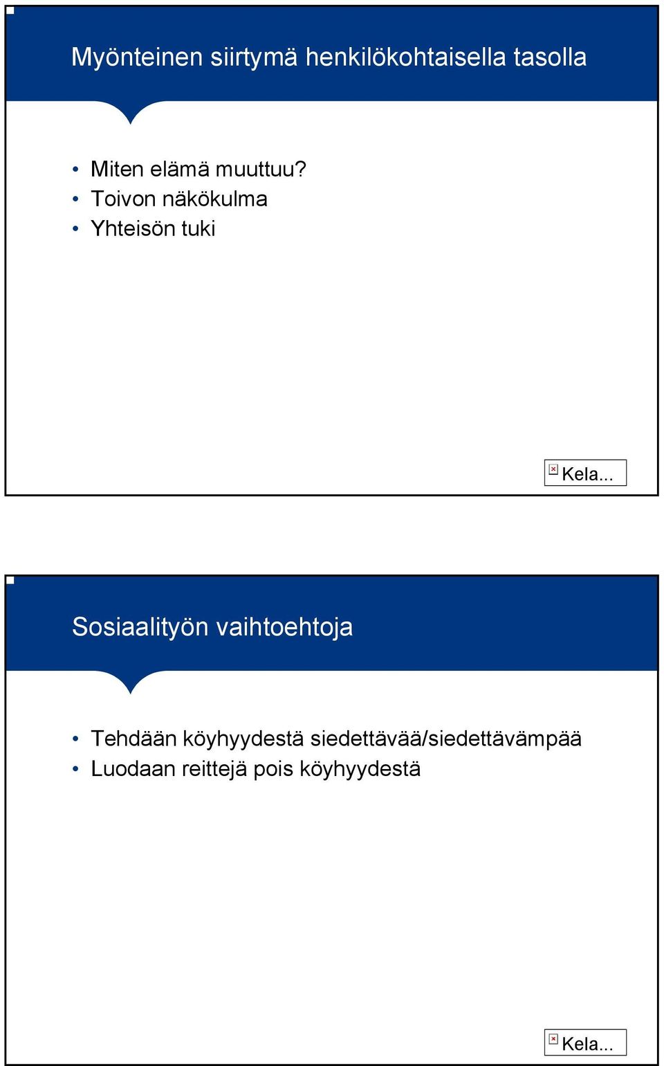 Toivon näkökulma Yhteisön tuki Sosiaalityön