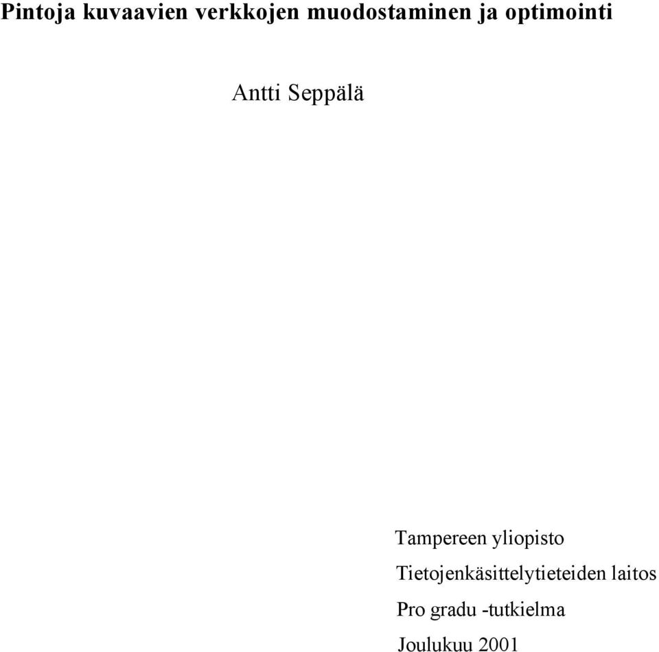 Seppälä Tampereen yliopisto