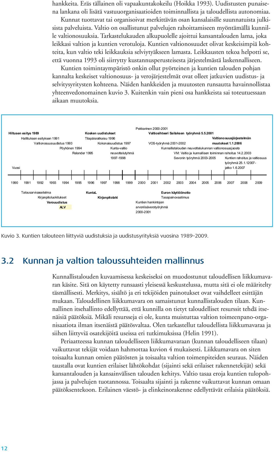 Tarkastelukauden alkupuolelle ajoittui kansantalouden lama, joka leikkasi valtion ja kuntien verotuloja.