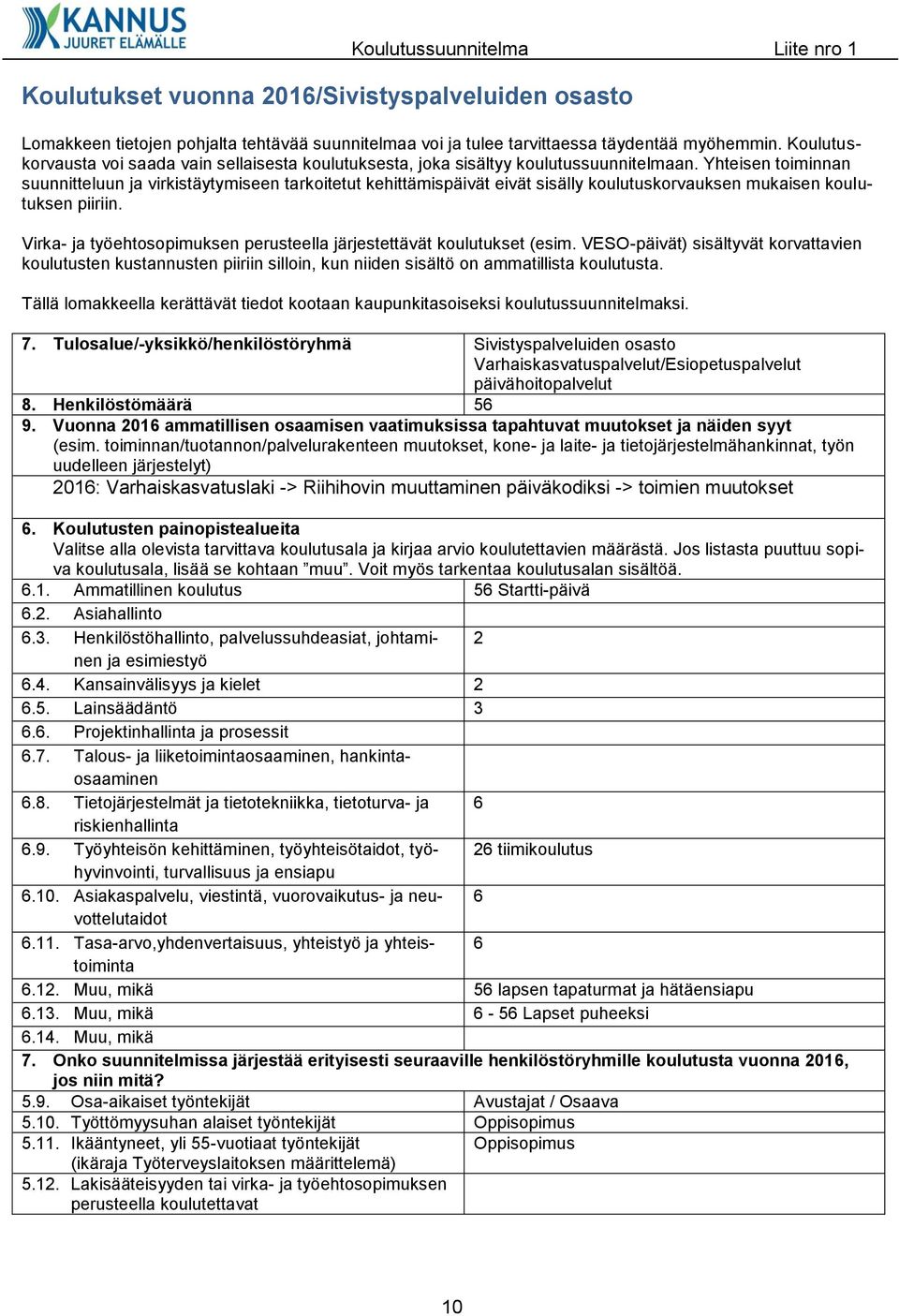 Yhteisen toiminnan suunnitteluun ja virkistäytymiseen tarkoitetut kehittämispäivät eivät sisälly koulutuskorvauksen mukaisen koulutuksen piiriin.