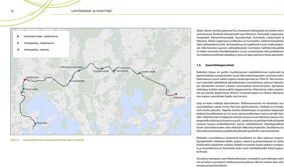 Näistä Leppävaara ja Itäkeskus on tunnistettu vaihtoterminaaleiksi.