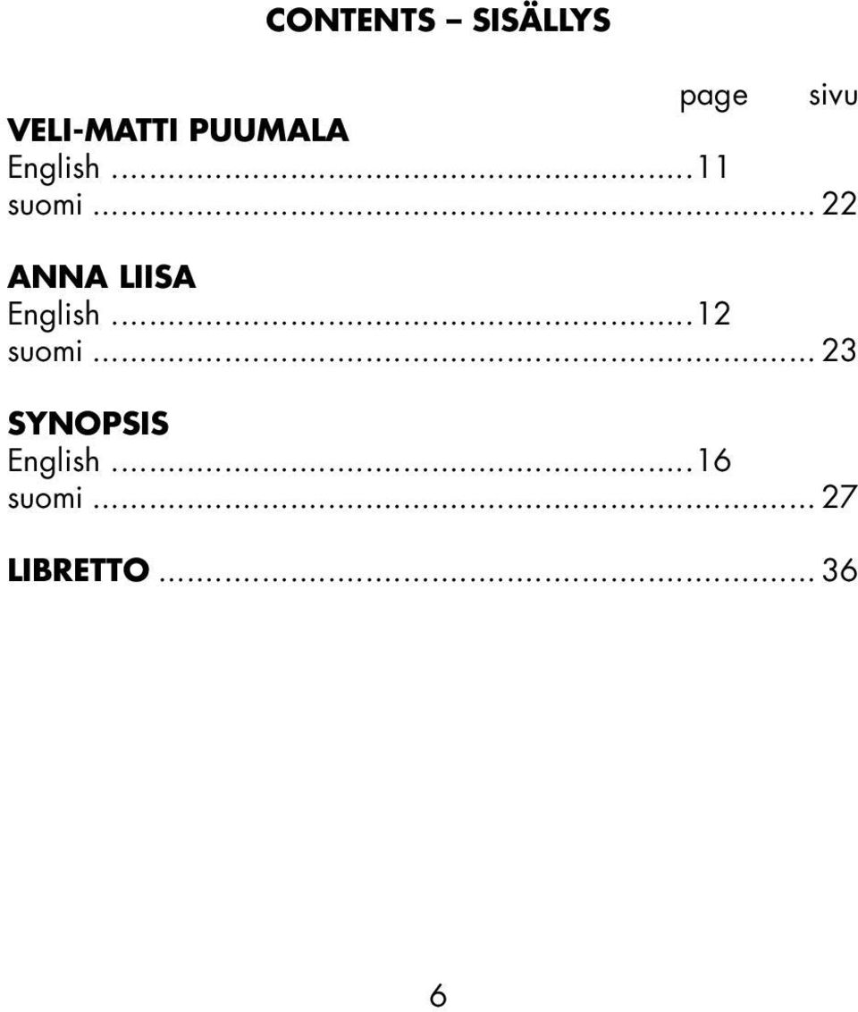 .. 22 Anna Liisa English...12 suomi.